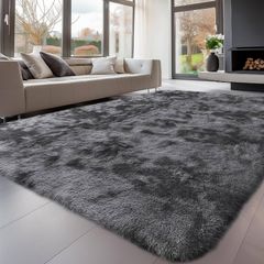 MULTIPLE SIZES AVAILABLE Rugs Living Room 160x230cm, Grey Area Rugs for Bedroom, Washable Anti Slip Extra Large Shaggy Soft Rug Fluffy Modern Floor Carpets Mat Beside Rugs for Kids Living Room