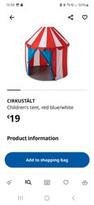 Childrens circus tent