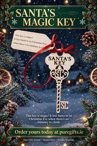 Santa's Magic Key Wooden Key & Keepsake Tag