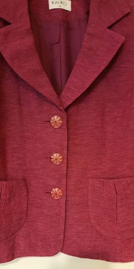 KALIKO Fuchsia Pure Linen Blazer S14