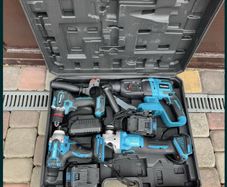 Set of Makita 4-in-1 cordless power tools