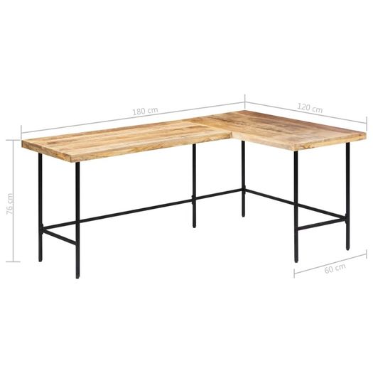 Desk 180x120x76 cm Solid Mango Wood