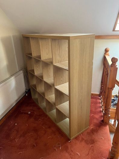 16 cube natural oak storage unit