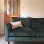 Large Green Velvet Corner Sofa. Excellent Condition Image 5