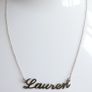 Vintage 925 Sterling Silver Lauren name Necklace Image 3