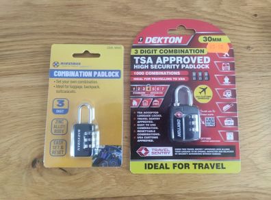 Combination Padlocks x 2