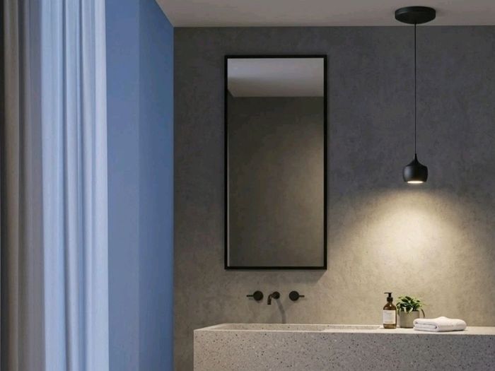 New Set of 4 Intra Lighting Biba Edgy LED Pendant Lights Matte Black Designer