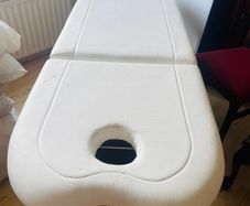 Massage Table with Solid Mahogany Base
