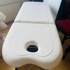 Massage Table with Solid Mahogany Base