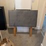 Headboard single bed grey plush Image 2