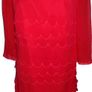 TED BAKER Red 100% Silk Scallop Edge Ruffle Shift Dress Image 6
