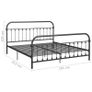 Bed Frame Grey Metal 180x200 cm Image 6