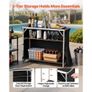 Folding Portable Bar Table, 1105 x 390 x 1010 mm, with Carry Bag, 2 Storage Shelves, and Detachable Skirt, Quick and Easy Setup, Foldable Mobile Bartending Station for Events, Party, Tradeshow Image 3