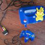 Nintendo 64 Pokemon Pikachu Edition console + matching controller, and Super Mario 64 Image 3