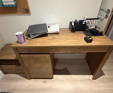 Office Desk with Side Storage & Executive Chair