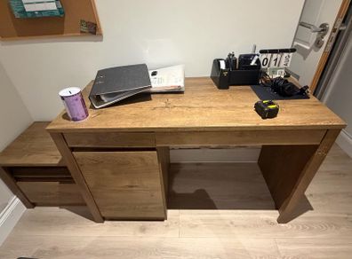 Office Desk with Side Storage & Executive Chair