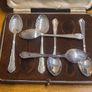 Vintage Mappin & Webb silver spoons in original box Image 5