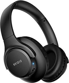 Bluetooth Headphones Over Ear, 65 Hours Playtime Wireless Headphones with Microphone, Foldable Lightweight Headset with Deep Bass,HiFi Stereo Sound for Travel Work PC Cellphone (Black)