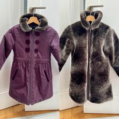 Lili Reversible Girls Jacket Faux Fur Coat