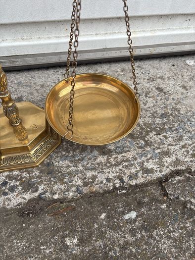 Ornate brass scales