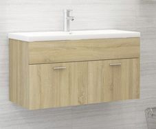 Sink Cabinet with Built-in Basin Sonoma Oak Chipboard