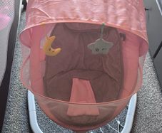 Pink Electric Baby Swing with Canopy & Net