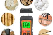 Wood Moisture Meter LCD Digital Damp Moisture Tester with Green Backlight Pin Type Water Leak &amp; Moisture Detector for Wood Wall