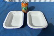 Matching pair of enamel dishes