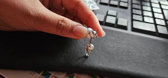 Sumiyaki Butterfly Faux Pearl Earring