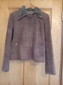 ladies leather jacket size 14 brand hElium
