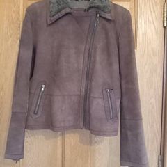 ladies leather jacket size 14 brand hElium