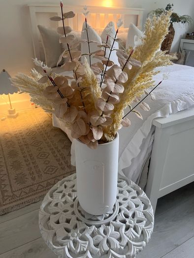 modern vase with grasses