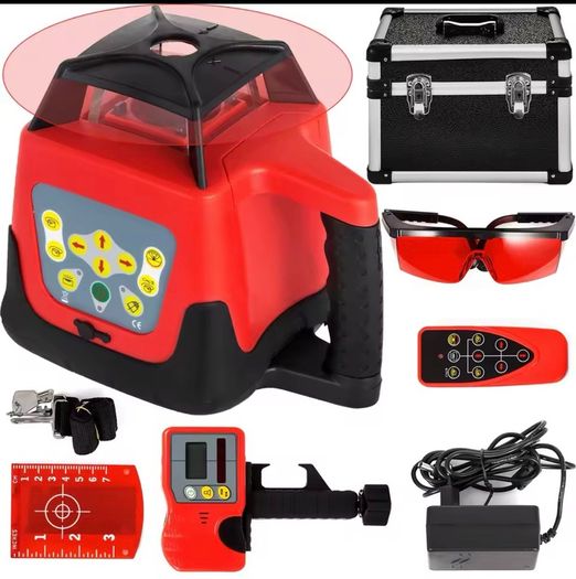 360 Rotary Laser Level Auto Self-Leveling 5 Degrees W/ Tripod Staff Nivel Laser Construction Tool for Outdoor Industry