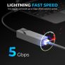 SABRENT USB Type-C to 5G Ethernet LAN Adapter - Aluminum Body, 5Gbps Multi-Gig LAN Speeds, Backward Compatible with 1GbE/2.5GbE, Bus-Powered, Durable, Plug-and-Play for USB-C Devices (NT-C5GA) Image 7