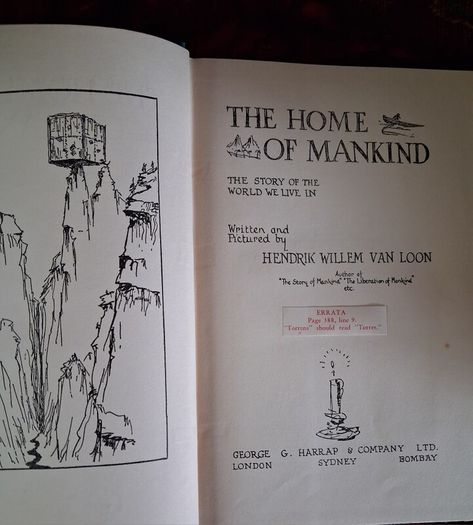 The Home of Mankind / Hendrik Van Loon / 1st. Ed., / 1933