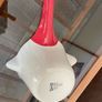 Retired 2019 Ikea Varmer Hot Chocolate Cocoa Two Spout Jug Pitcher Cream Red Handle Image 5