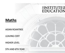 HL maths intsitute of education notes