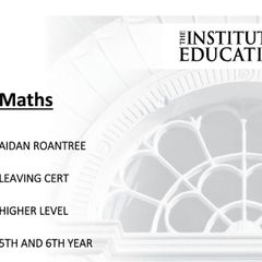 HL maths intsitute of education notes