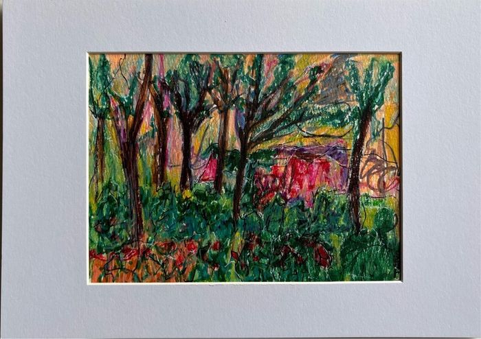 Original Art Fauvist Art Fauvist Forest landscape