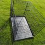 XL dog crate opens up by sliding doors at front and side. Read caption Image 2