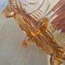 Pink Bowl Oval Shape Footed Bowl Art Deco Image 3