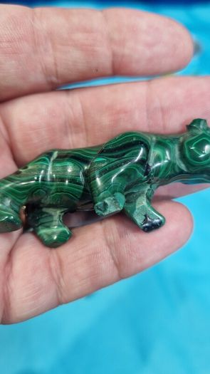 Genuine Malachite Carved Ani
