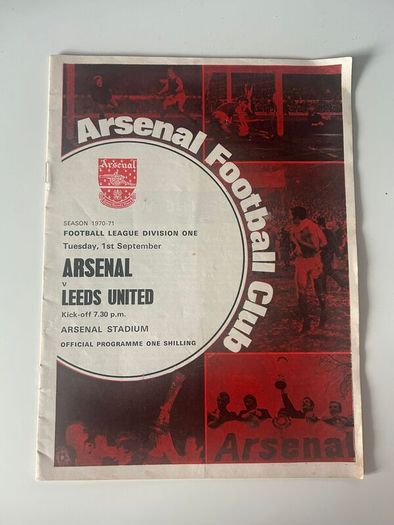 Arsenal 1970/71 Double Winning Season Matchday Programmes