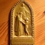 Antique French Gilded Gold Religious Medal Orphelins Apprentis d'Auteuil Medal Plaque Image 3