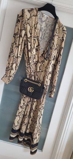 H&M python print midi Sz 8UK (Fit 8 to 10UK)