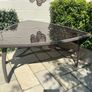 Black top Aluminium Frame Garden Table. Image 4