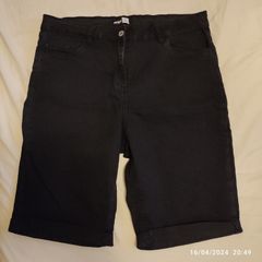 Size 16 Black denim shorts