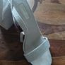 ladies linen look block heels size 4 Image 2