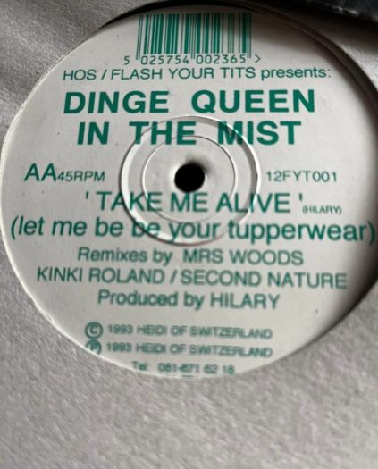 1993 Dinge queen in the mist - Take me alive (let me be your tupperwear) 12" vinyl