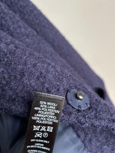 Dunnes Stores Wool Coat Size 10 Navy